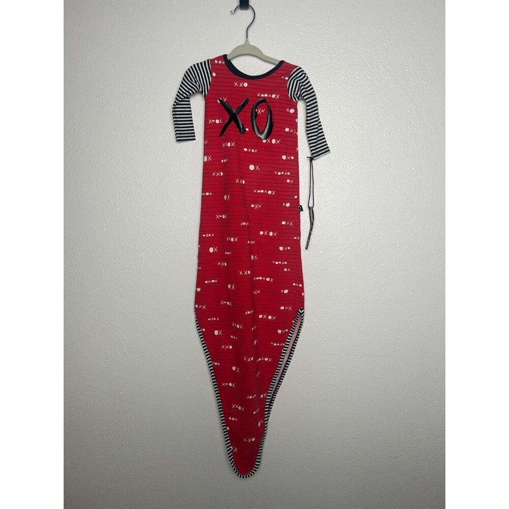 NWT Rags to Raches 0-3 mo Red XO Striped baby pouch infant sack 0-3 mo